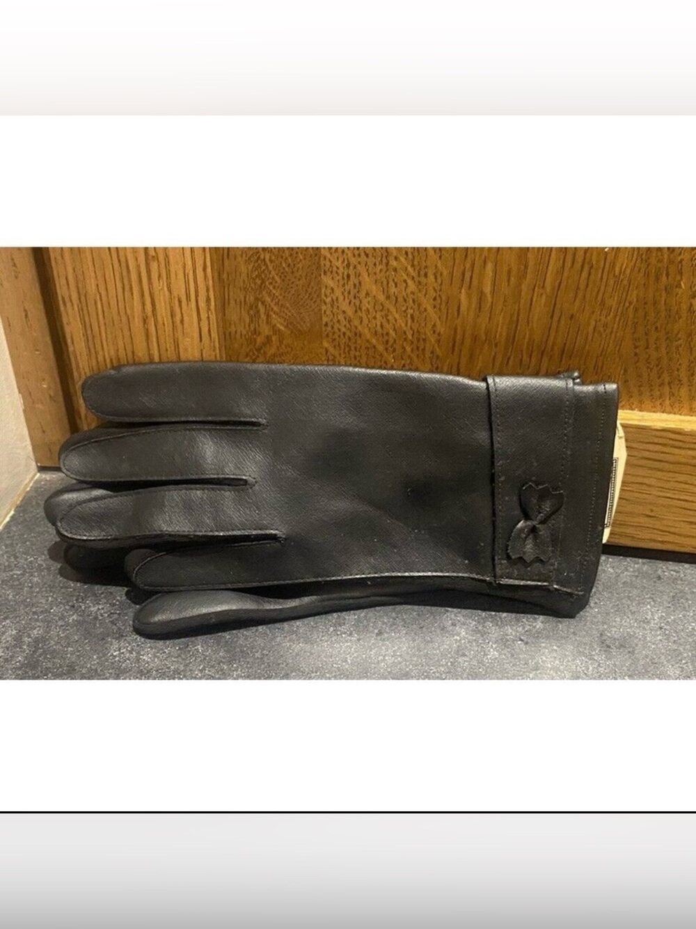 Vintage Black Leather Women's Gloves